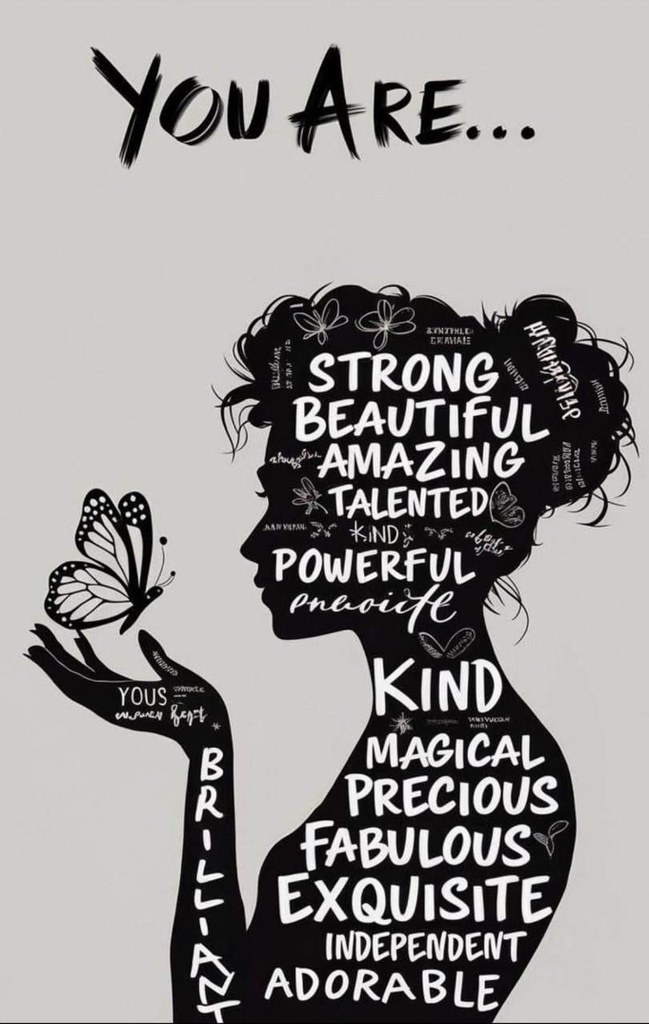 You Are... Positive Affirmations Silhouette Poster